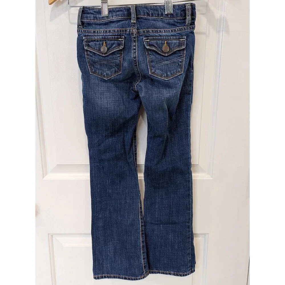 Gap Kids Denim Jeans Medium Wash Bootcut Back To School 100% Cotton Girls Size 7